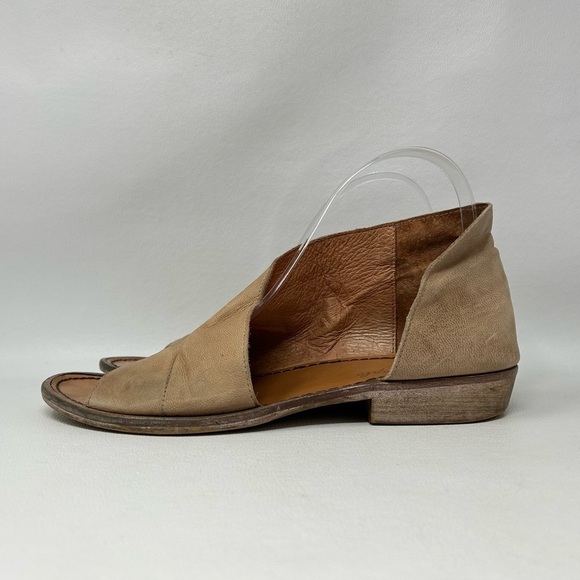 Free People Women's Mont Blanc Open Toe Cutout Sandal, Tan Leather Size EU 38.5 - Picture 1 of 13